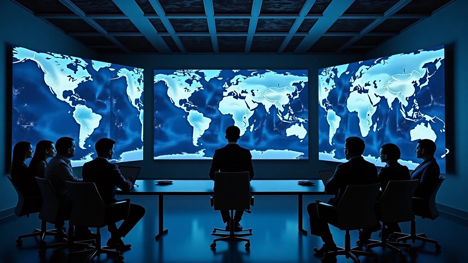 Professional business success and strategic victory visualization